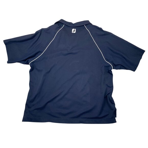 FootJoy Mens Polo Shirt Size XL Short Sleeve Golf Pullover Casual Travel Navy - Picture 2 of 7